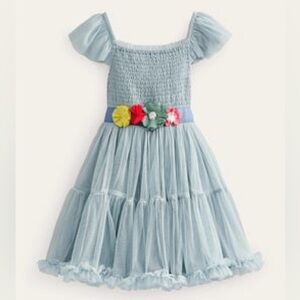 Mini Boden ‘Full Tulle Corsage Dress’ size 8-9
Tourmaline Blue, 8-9y